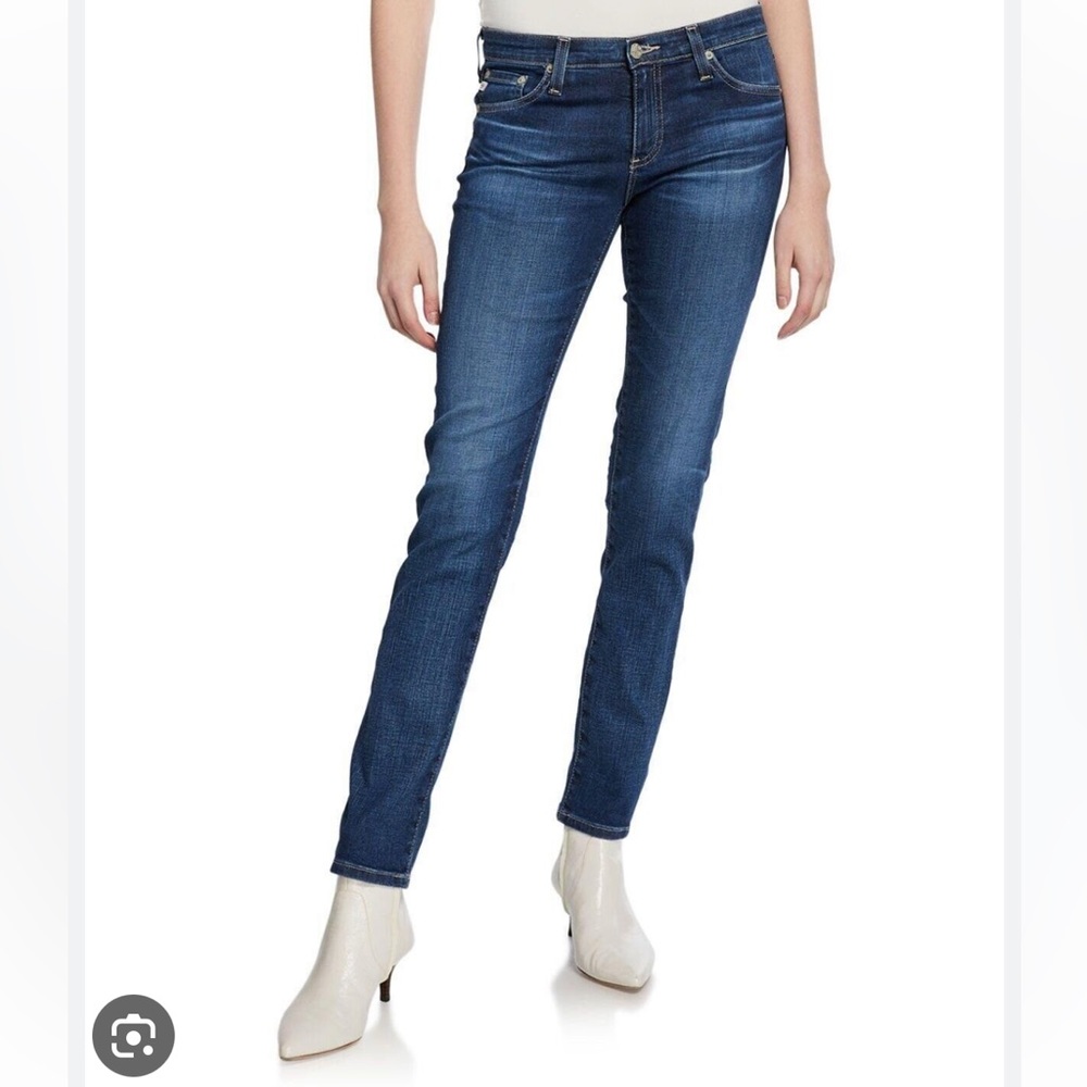 AG Adriano Goldschmied Stilt Skinny Jeans 24R Blue Low Rise Denim